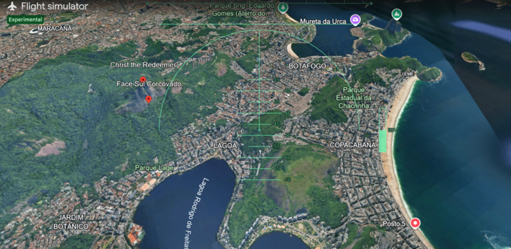 En provflygning över Rio de Janeiro.