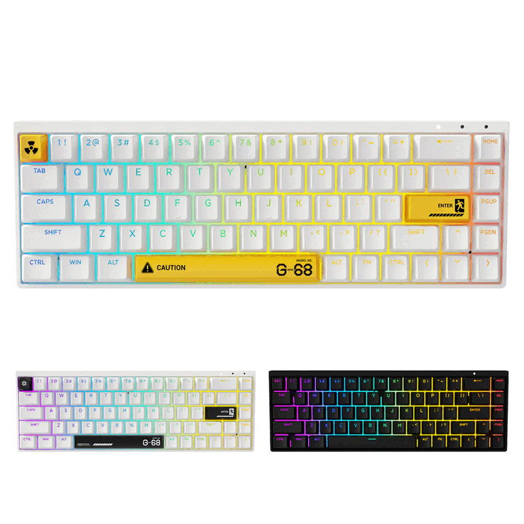 Syntech Chronos 68 Rapid Trigger Magnetic keyboard finns i färgerna svart, gult och vitt (Bildkälla: Syntech)
