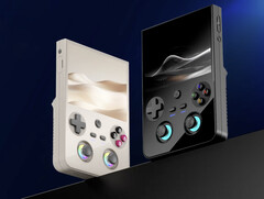 Anbernic RG477V i sina två lanseringsfärger. (Bildkälla: Anbernic - redigerad)