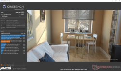 Cinebench R20-multikärnresultatet tar stryk på batteriet
