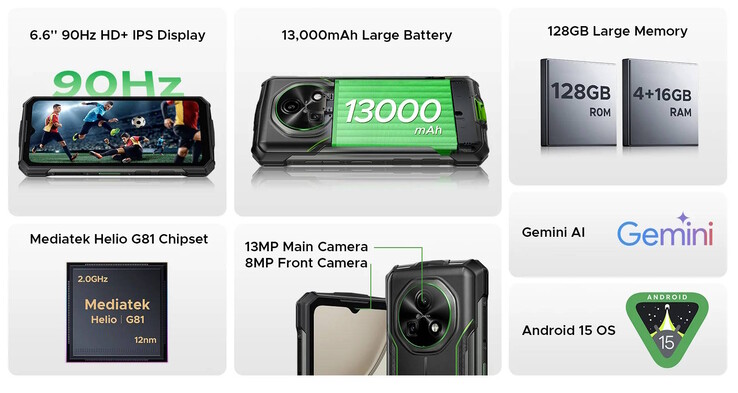 Fire 5 Pro är en ny robust smartphone (Bildkälla: Doogee)