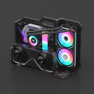 Geeek Exo 1 mATX-chassit för utomhusbruk kan stödja upp till 335 mm GPU:er. (Bildkälla: Geeek)