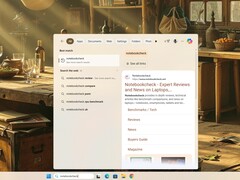 Notebookcheck-fråga i Windows 11 sökruta. (Bildkälla: Notebookcheck)