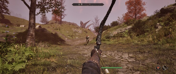Vi håller banditen i schack med bågen. (Bildkälla: The Elder Scrolls IV: Oblivion Remastered)