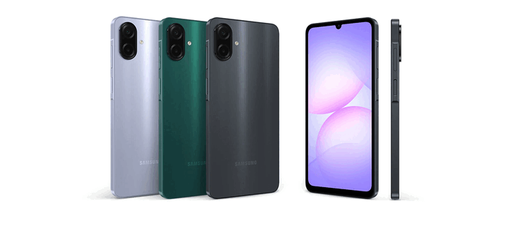 Samsung Galaxy A07s i olika färger