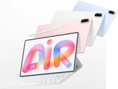 MatePad Air 2026 kostar från 799 euro i EU. Bild: en reklambild som visar olika färger och tangentbordstillbehöret.