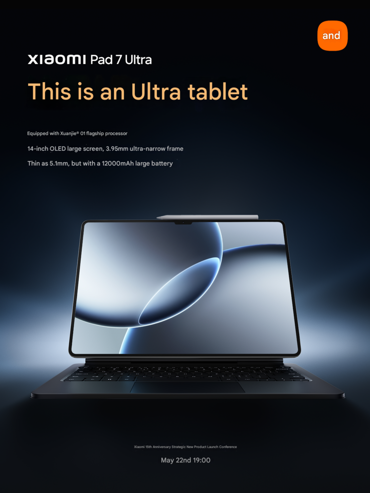 Xiaomi delade några kärndetaljer om Pad 7 Ultra (Bildkälla: Xiaomi - maskinöversatt)