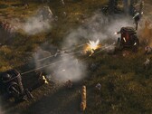 En bild som visar flera mechs i Iron Harvest, som för närvarande säljs på Steam.