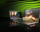 Reklambild på bärbara datorer med GPU:er i RTX 50-serien. (Bildkälla: Nvidia)