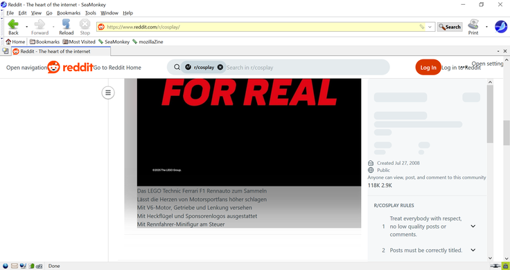 Version 2.53.22: Reddit-knappar och inlägg med flera bilder ser hemska ut (Bildkälla: Skärmdump - Notebookcheck)