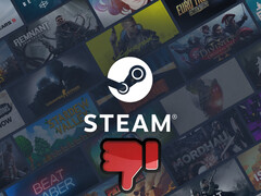 Steam-bakgrund med tummen ner-symbol nedanför (Bildkälla: Valve med ändringar)