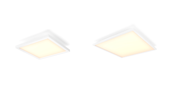 Philips Hue Aurelle Panel Sqaure, liten (vänster) och Square, stor (höger). (Bildkälla: Philips Hue)