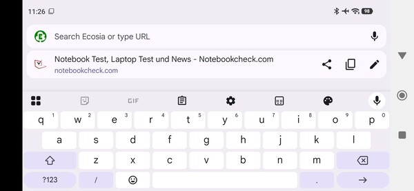Liggande tangentbord