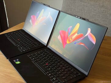 IPS (till vänster) jämfört med OLED (till höger)