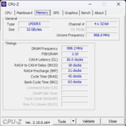 CPU-Z minne