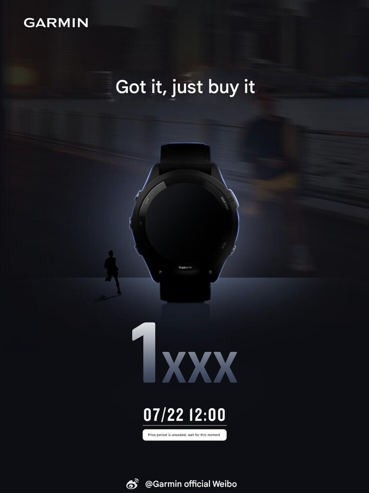 En Weibo-affisch från Garmin som satte igång rykten om en ny Forerunner smartwatch. (Bildkälla: Garmin)
