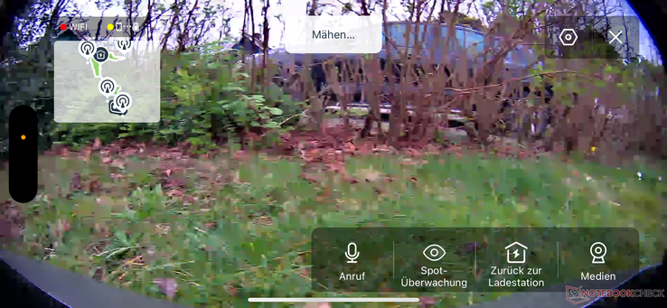 Direktsänd video ombord under gräsklippning
