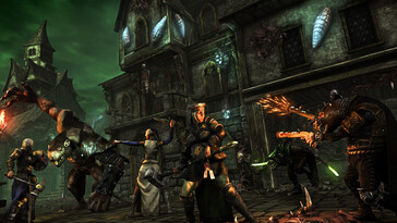 En bild som visar en strid i Mordheim: De fördömdas stad.