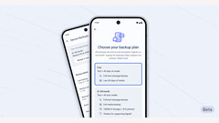 Signal säker backup-funktion på Android telefon med krypterade meddelanden och alternativ för backup av media. (Bildkälla: Signal)