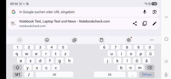 Liggande tangentbord