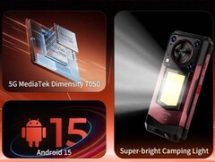 Oukitel WP56 specifikationer: Dimenty 7050-processor, Android 15, och en campinglampa (Bildkälla: Oukitel; beskuren)