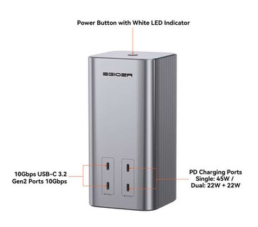 Endast fyra USB-C-portar finns på framsidan. (Bildkälla: Egiozr)