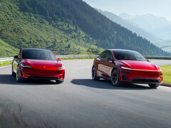 Tesla Model Y och Model 3 i färgen Ultra Red (Bildkälla: Tesla)