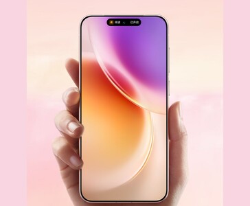 Frontvy av Vivo X300 smartphone med tunna ramar och levande gradientskärm som hålls i handen (Bildkälla: Vivo)