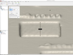 Mätning av 4 mm djup på Scanbench i QuickSurface