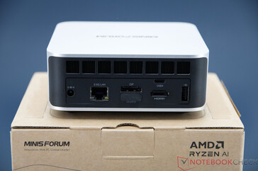 Minisforum AI X1 - Anslutningar på bakpanelen