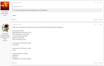 John Harker PlayStation event update (Bildkälla: skärmdump, ResetEra forum)