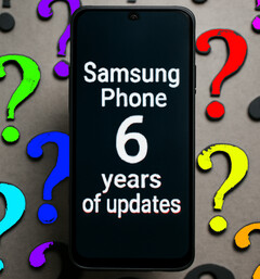 Samsung lovar långsiktiga uppdateringar för sina budget smartphones. Men företaget har också ett stort kryphål i sikte. (Bild skapad med ChatGPT)