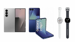 En läckare har kommenterat tillgängligheten av de nya Samsung-produkterna Galaxy Watch 8, Watch Ultra (2025), Galaxy Z Fold7, Flip7 och Flip7 FE. (Bildkälla: Evan Blass)