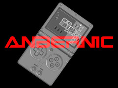 RG34XX SP som den såg ut innan Anbernic adopterade Miyoos dubbla joystick-layout. (Bildkälla: via Retro Handhelds - redigerad)