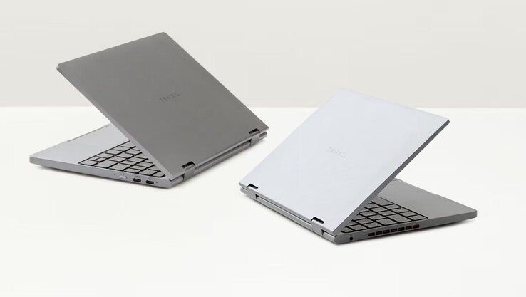 Tenku Note Pro AI-bärbara datorn har en elegant och minimalistisk design och finns i färgvarianterna silver och mörkgrå.