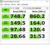 USB-C på framsidan (Alienware 13, MAC): Krystaldiskmark 6