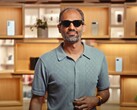 Android VD Sameer Samat bar de nya Google Glasses på Android Show. (Bildkälla: Google)