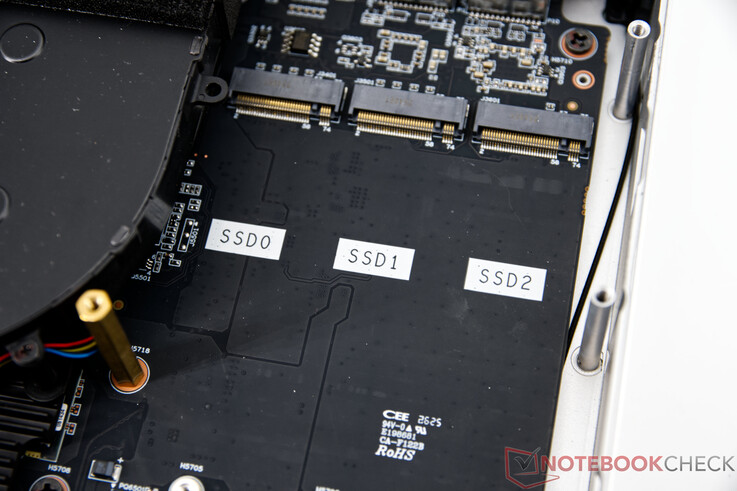 Minisforum M2 Pro har plats för 3 M.2-SSD-enheter