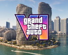 Banner som visar skyskraporna i Vice City i GTA 6
