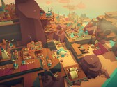 En bild som visar byggnader i Islanders, nu med 70% rabatt på Steam.