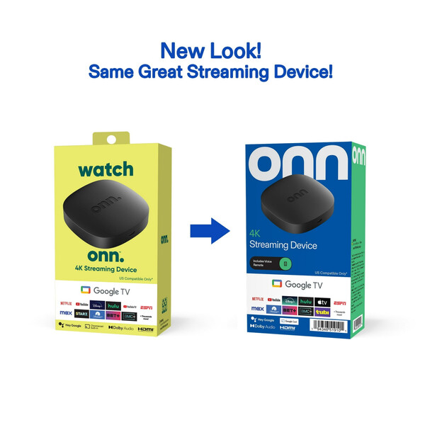 Onn 4K kommer också att levereras i en ny förpackning. (Bildkälla: Walmart)