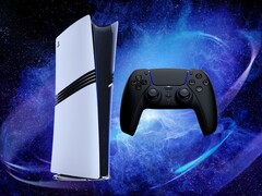 PS5 Pro-konsolen med DualSense-handkontroll visas (Bildkälla: Sony PlayStation med ändringar)