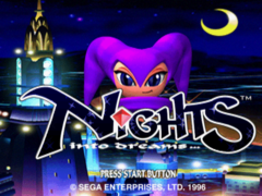 Startskärmen för SEGA:s Nights Into Dreams (bildkälla: Sega Retro)