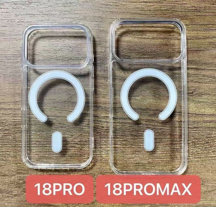 Läckta iPhone 18 Pro- och iPhone 18 Pro Max-fodral.