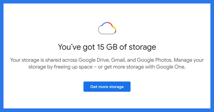 Dagarna med gratis lagring på 15 GB kan snart vara över.
