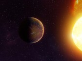 En konstnärsillustration som visar en exoplanet nära sin stjärna.