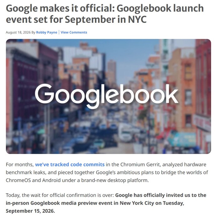 Chrome Unboxed fick en inbjudan till ett medieevenemang för Google Books.