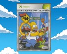 Bild på Xbox-förpackningen till The Simpsons: Hit & Run visas