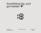  Teaser för ramverksmeddelande med emoticonen vänd åt vänster för att avslöja siffran 18