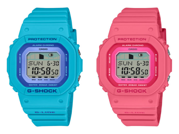 Från vänster till höger: Casio GLXS5610-2 och GLXS5610-2 klockorna. (Bildkälla: Casio)